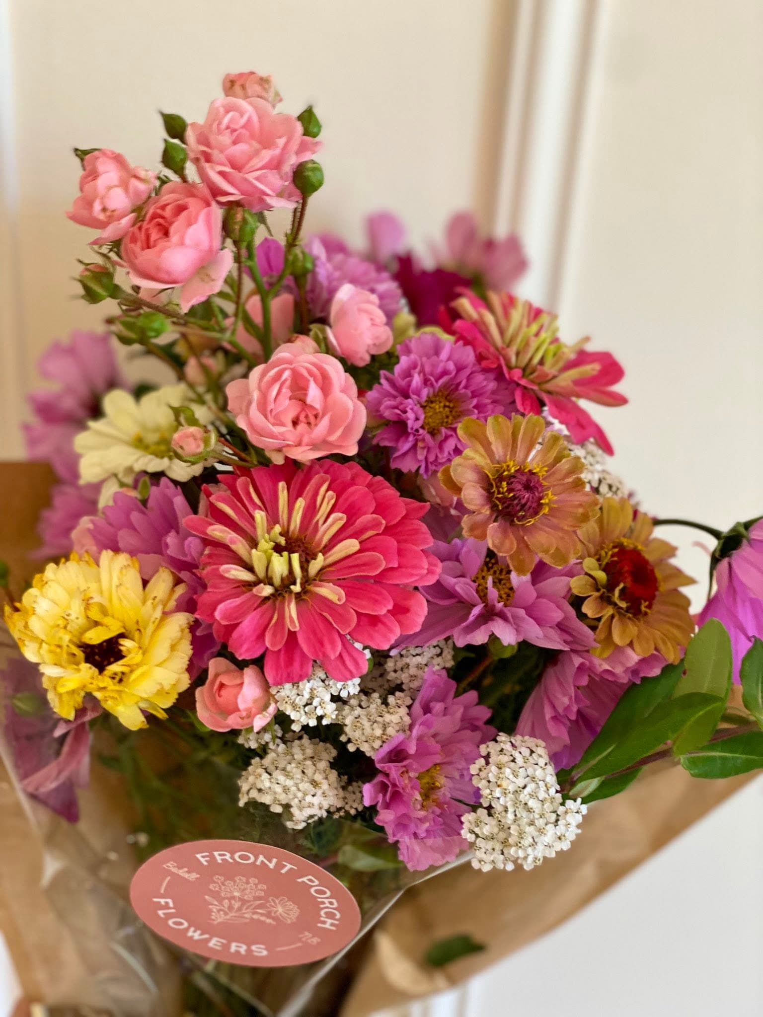 Wild whimsical bouquet by Front Porch Flowers